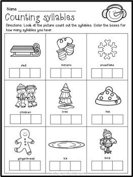 winter worksheets  kindergarten smarts tpt