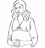 Pregnant Coloring Drawing Lady Pregnancy Depression Pages Premature Linked Birth Antenatal Study Published During Getdrawings sketch template
