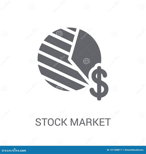 stock market icon trendy stock market logo concept  white background  business