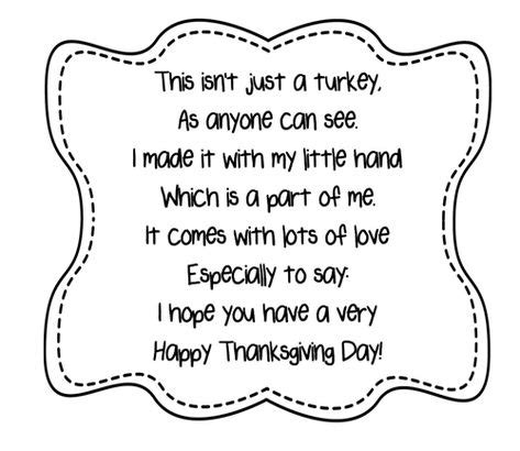 turkey handprint poem printables    teacher stuff printable pages