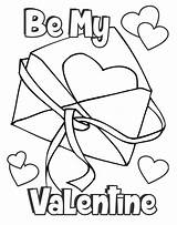 Coloring Valentine Card sketch template