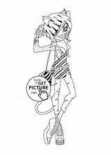 Coloring Pages Toralei Monster High Stripe Printable Kids Lei Popular Coloringhome sketch template