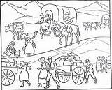 Coloring Pioneer Pages History Wagon Kids Lds Drawing Transportation Book Mormon American Pioneers Clipart Printable Color Oregon Life Trail Sheets sketch template