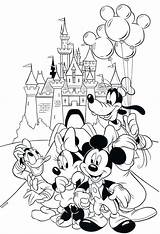Disneyland Coloring Disney Pages Printable Mickey Mouse Castle Walt Rides Kids Kingdom Sheets Birthday Magic Adults Minnie Cartoon Color Book sketch template