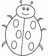 Ladybug Coloring Pages Cute Getcolorings Heavenly sketch template
