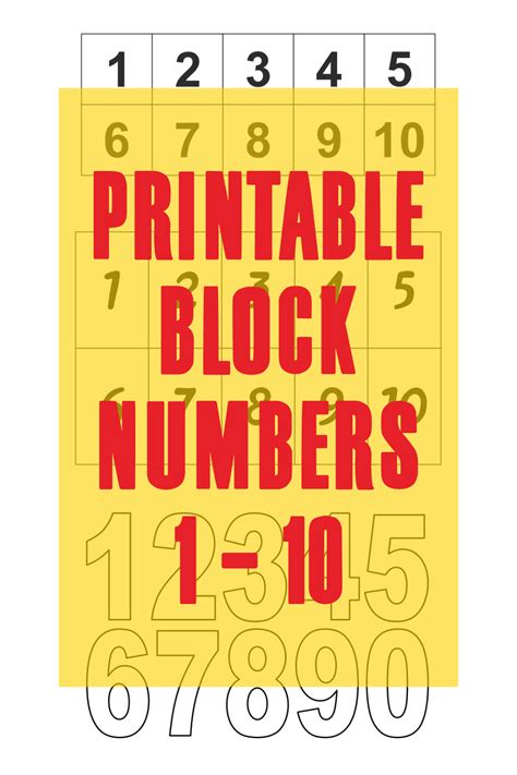 printable block numbers   printable numbers numbers   block