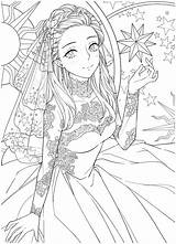 Coloring Chinese Floral Wedding Pages Portrait Choose Board Ebook Vol Manga sketch template