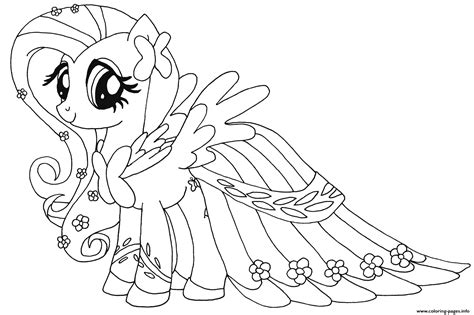fluttershy   pony coloring page printable coloring home