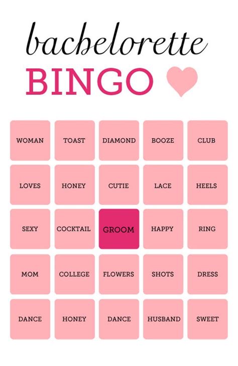 Items Similar To Printable Bachelorette Bingo Cards Set Of 10 On Etsy