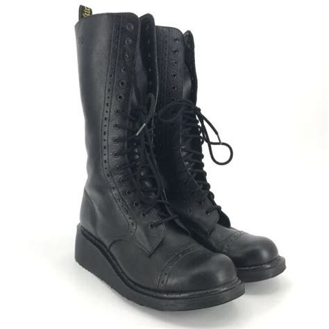 dr martens    england wedge discontinued  eyelet boots  size  ebay
