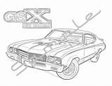 Coloring Buick Skylark Gsx Adult Printable 1971 1970 Chevy Nova Instant Adults Digital Etsy Add sketch template