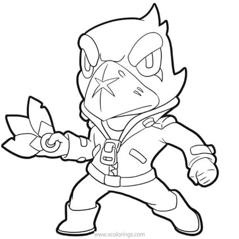 mecha crow brawl stars coloring pages xcoloringscom