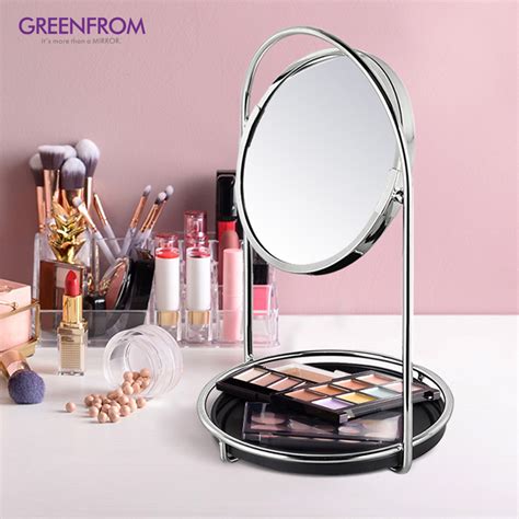 1x 3x Magnificate Gold Travel Portable Handheld Makeup Mirror Table