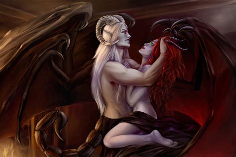 angel and demon erotic art