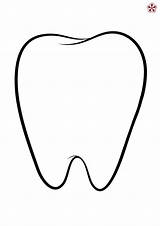 Tooth Template Dente Teachersmag Colorir Blank Dientes Porozhe Eva sketch template