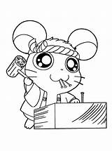 Hamtaro Ausmalbilder Coloriages Own Coloriage Getcolorings Animaatjes Picgifs Kleurplaat Imprimer sketch template