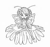 Fairies Jadedragonne Mystical Mythical Lineart sketch template