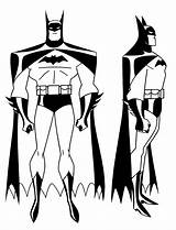 Batman Bruce Timm Coloring Drawing Justice League Drawings Character Template Characters Pages Poses Animation Goku Bat5 บ อร อก เล sketch template