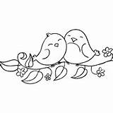 Birds Coloring Pages Bird Cuddly Lovebird Surfnetkids Drawings Designlooter Gif Sketch 35kb 200px sketch template