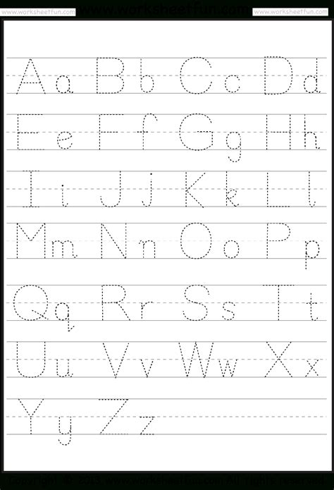 alphabet tracing printables ideas