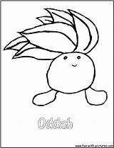 Oddish Coloring Pages Getcolorings Fun sketch template