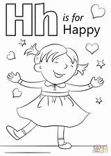 Coloring Letter Happy Pages Preschool Color Printable Activities Alphabet Crafts Sheets Colouring Kids Hh Worksheets Supercoloring Book Words Getcolorings Template sketch template