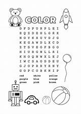 Word Coloring sketch template