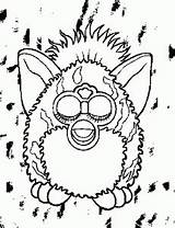 Furby Coloring Kids Pages Print Color Funny sketch template
