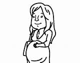 Pregnant Coloring Woman Pages Mom Book Color Coloringcrew Colorear Printable Getcolorings Getdrawings sketch template