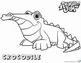 Jam Animal Coloring Pages Crocodile sketch template
