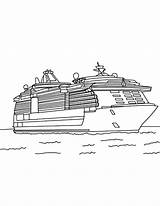 Cruise Ship Coloring Pages Floating Ocean Netart sketch template