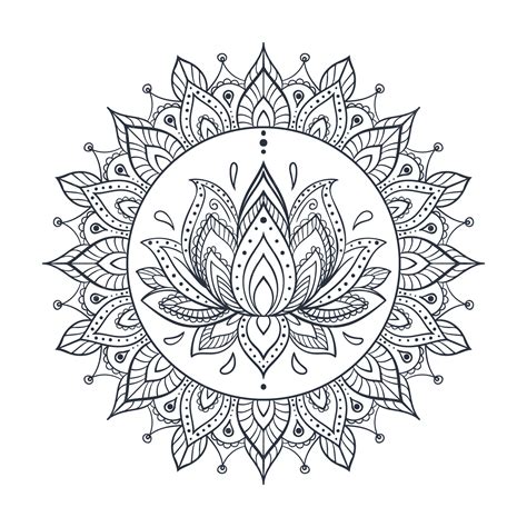 mandala lotus flower    original design created  suitable