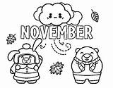 November Coloring Pages Sheets Kids Printable Colorear Noviembre Para Mes Bestcoloringpagesforkids Del Colouring Color Dibujo Fall Cartoon Coloringcrew Year Months sketch template