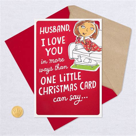 love     ways christmas card  husband  mini cards