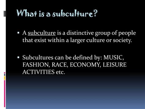 subculture   examples   subculture