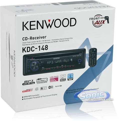 kenwood kdc  kdc cd mp wma car stereo  front aux