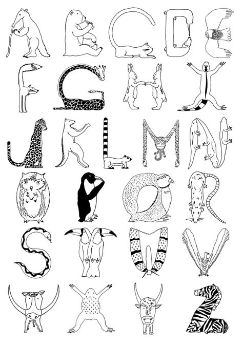 image result  animal alphabet  briatore alphabet coloring pages