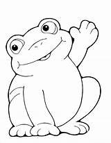Coloring Frog Pages Cute Print sketch template