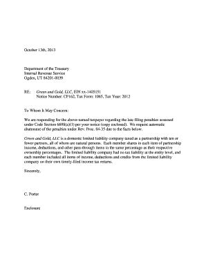 irs cp response letter template