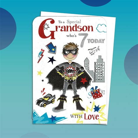 Special Grandson Who S 7 Birthday Card