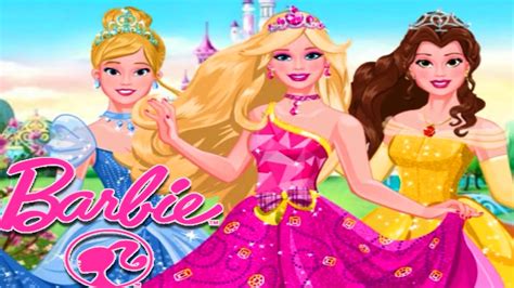 barbie princess disney dress  video game  girls youtube