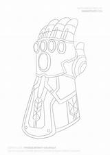 Thanos Gauntlet Infinity Draw Avengers sketch template