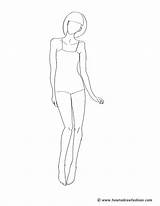 Fashion Templates Printable Template Model Sketch Draw Costume Body Women Standing Sketches Pose Figure Illustration Croquis Clothing Poses Coy Casual sketch template