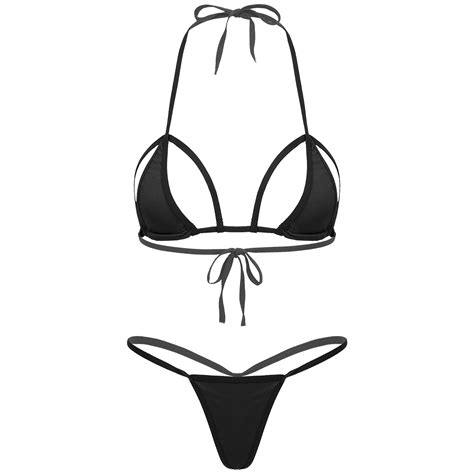womens hot clothes sexy lingerie set micro bikinis set nipples hole