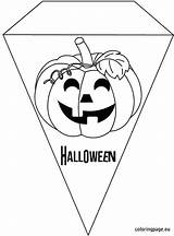 Coloring Halloween Banner Printable Pages Getcolorings Color Happy sketch template
