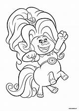 Trolls Barb Coloring4free sketch template