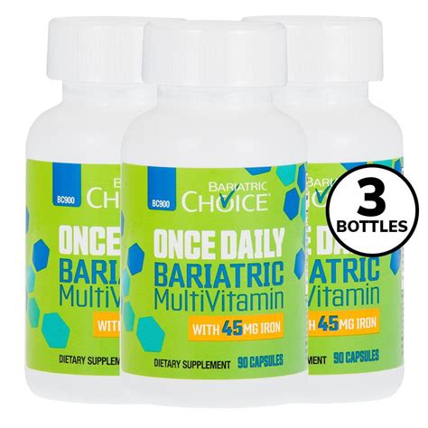 bariatric choice  daily bariatric multivitamin capsule   mg  iron bariatric vitamin