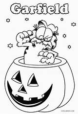 Garfield Coloring Pages Halloween Cool2bkids Printable Para Dibujos Colorear Kids Artículo Cat sketch template