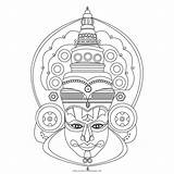 Kathakali sketch template