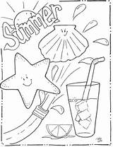 Coloring Scene Summer Pages Getcolorings Beach sketch template